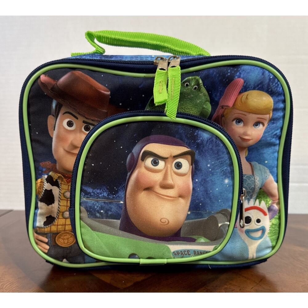 Disney Toy Story 4 Childrens Insulated Lunch Tote, 2 Compartments Buzz Woody Rex